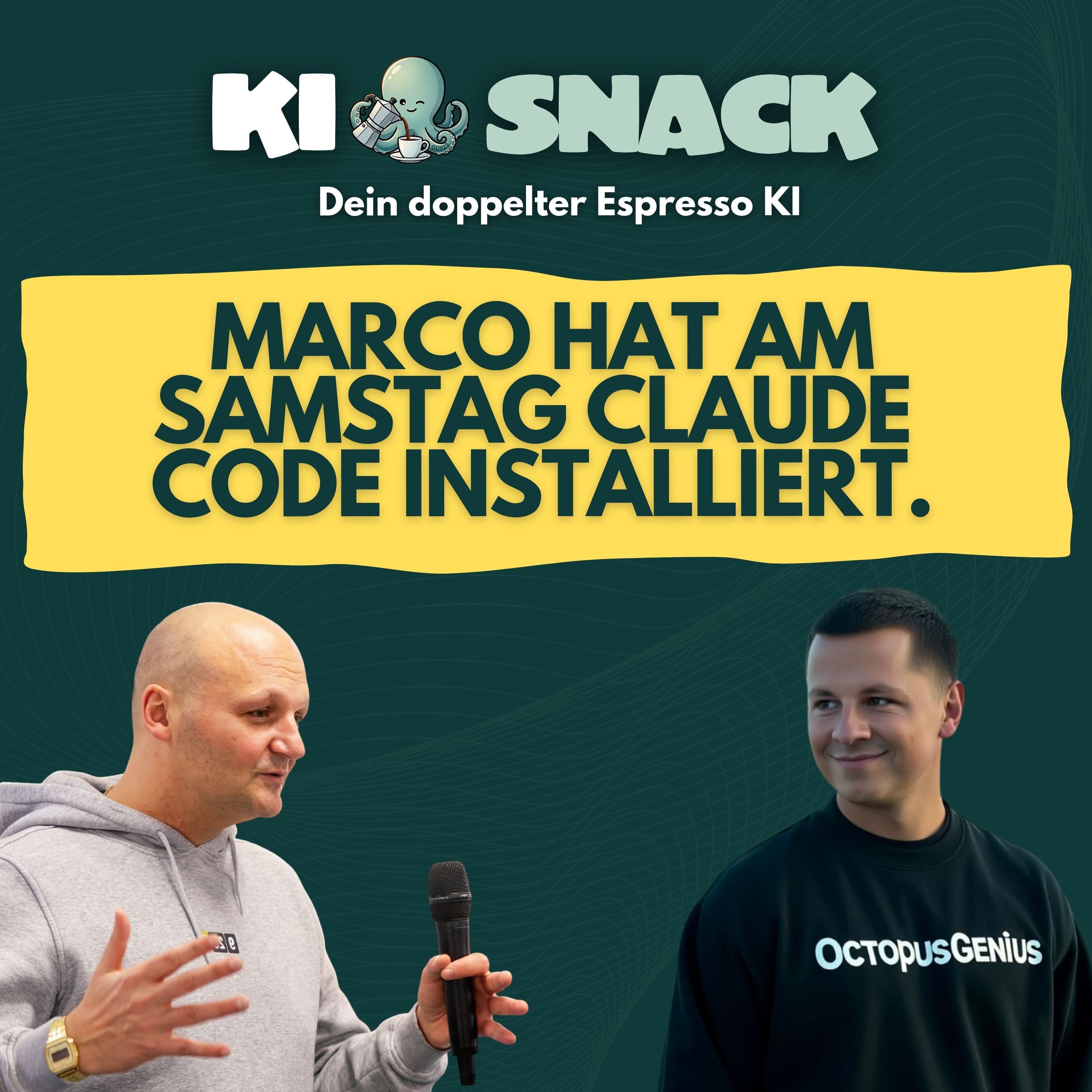 KI-Snack: Marco hat am Samstag Claude Code installiert.