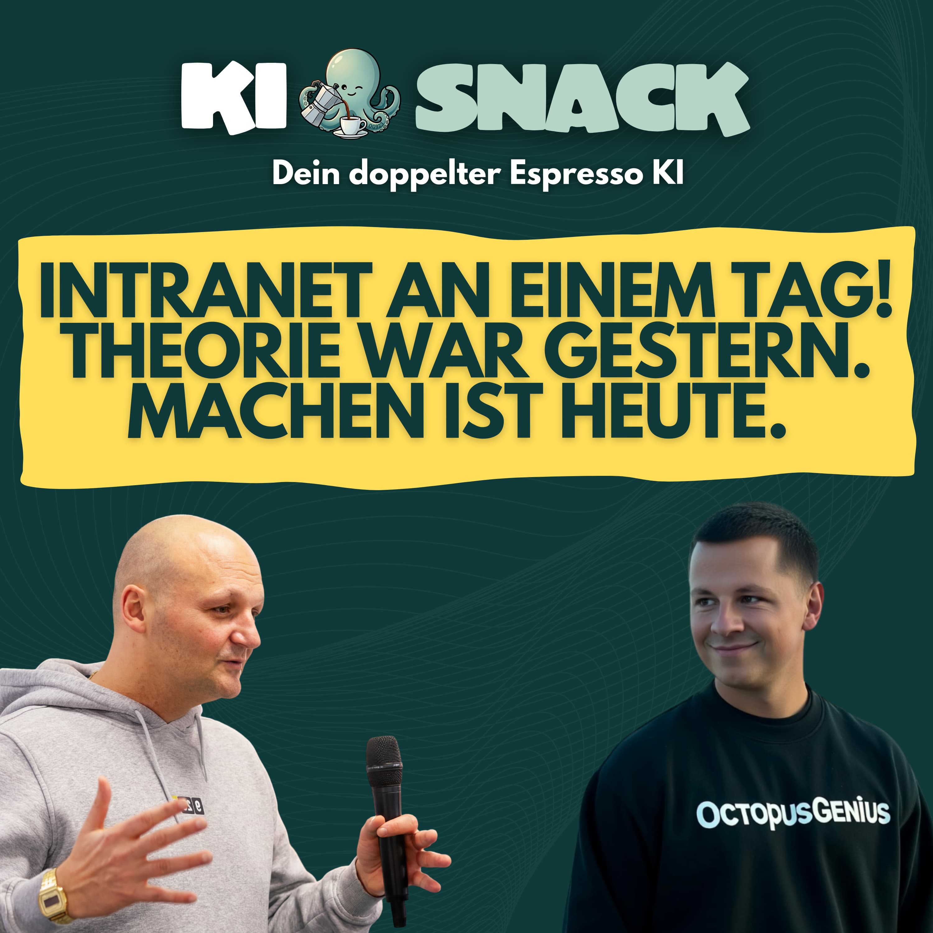 KI-Snack: Intranet an einem Tag! Theorie war gestern. Machen ist heute.