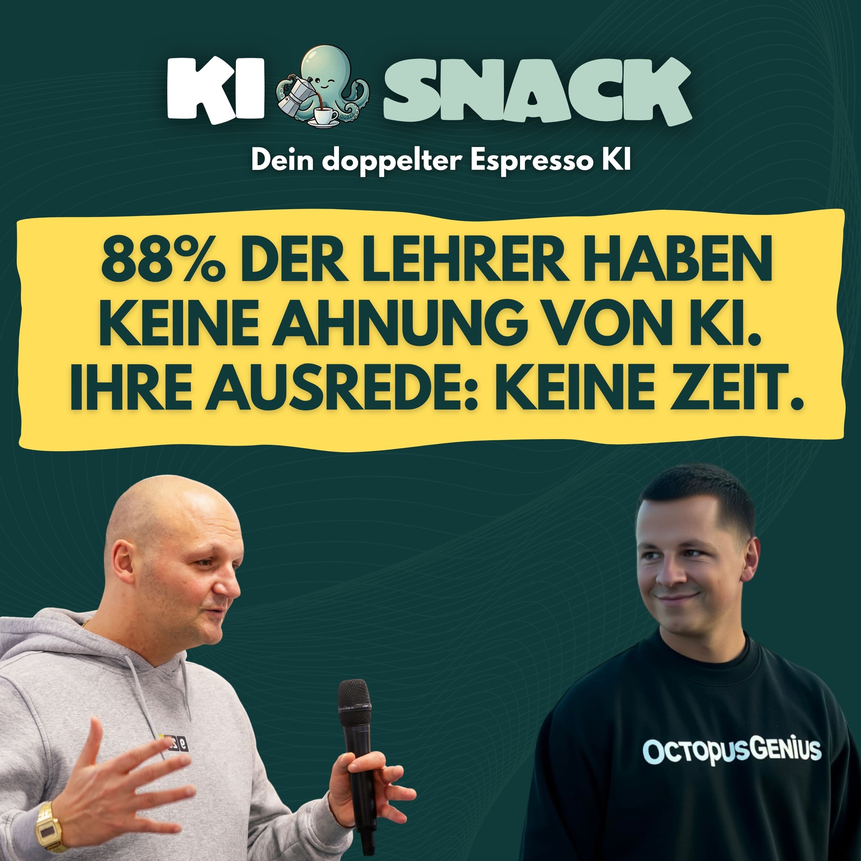 KI-Snack: 88% der Lehrer haben keine Ahnung von KI. Ihre Ausrede: Keine Zeit.