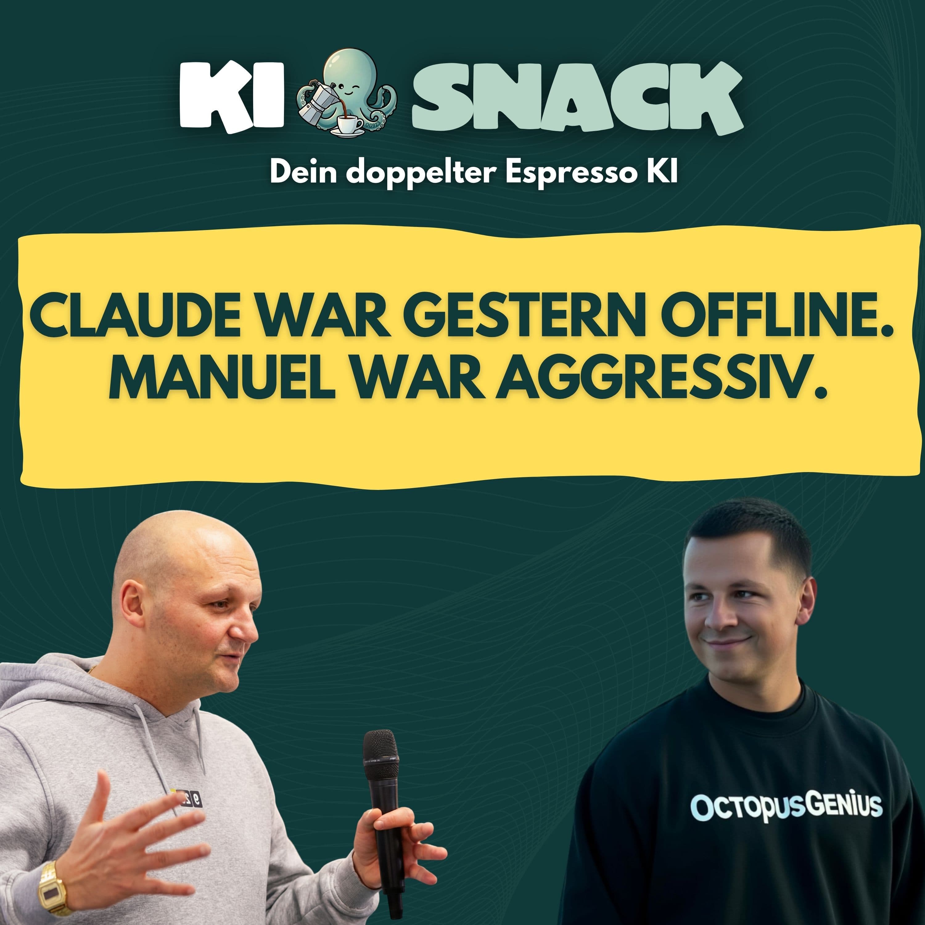 KI-Snack: Claude war gestern offline. Manuel war aggressiv.