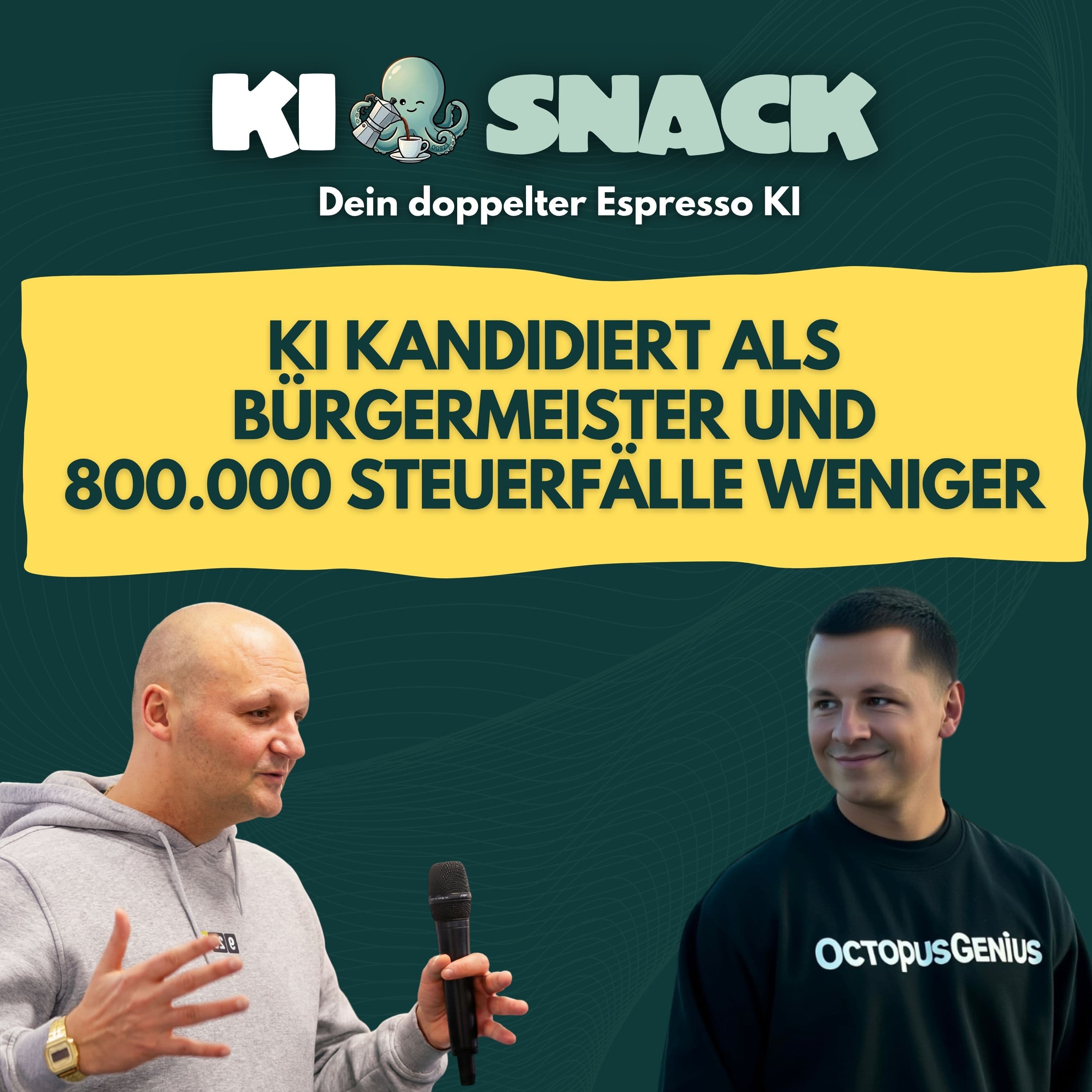 KI-Snack: KI kandidiert als Bürgermeister — 800.000 Steuerfälle weniger