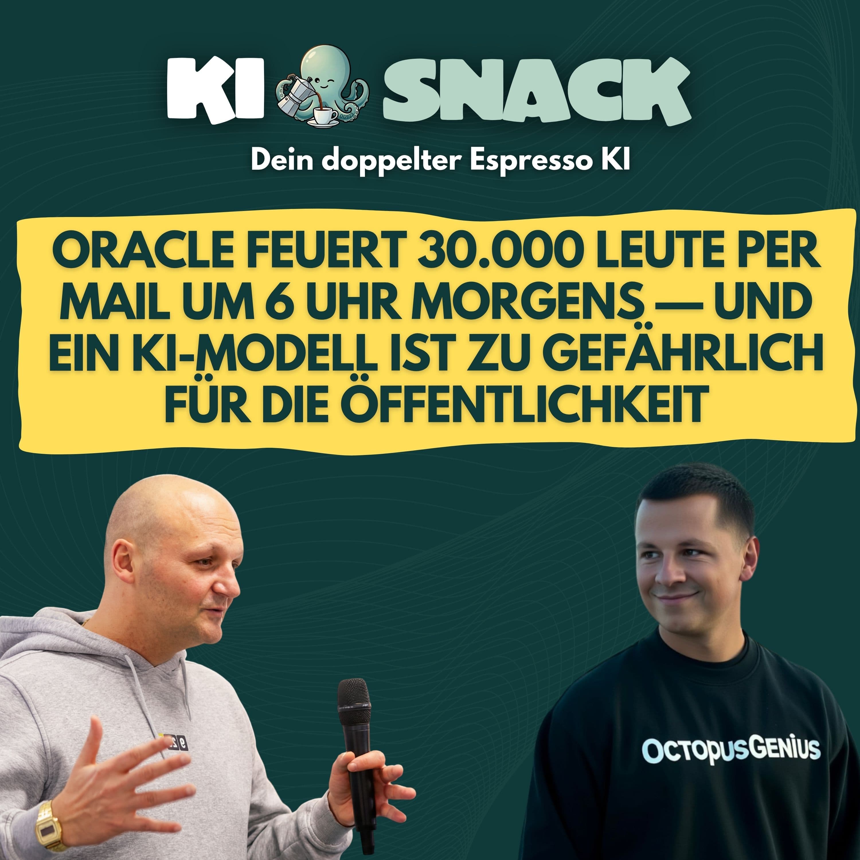 KI-Snack: Oracle feuert 30.000 Leute per Mail um 6 Uhr morgens — und ein KI-Modell ist zu gefährlich für die Öffentlichkeit