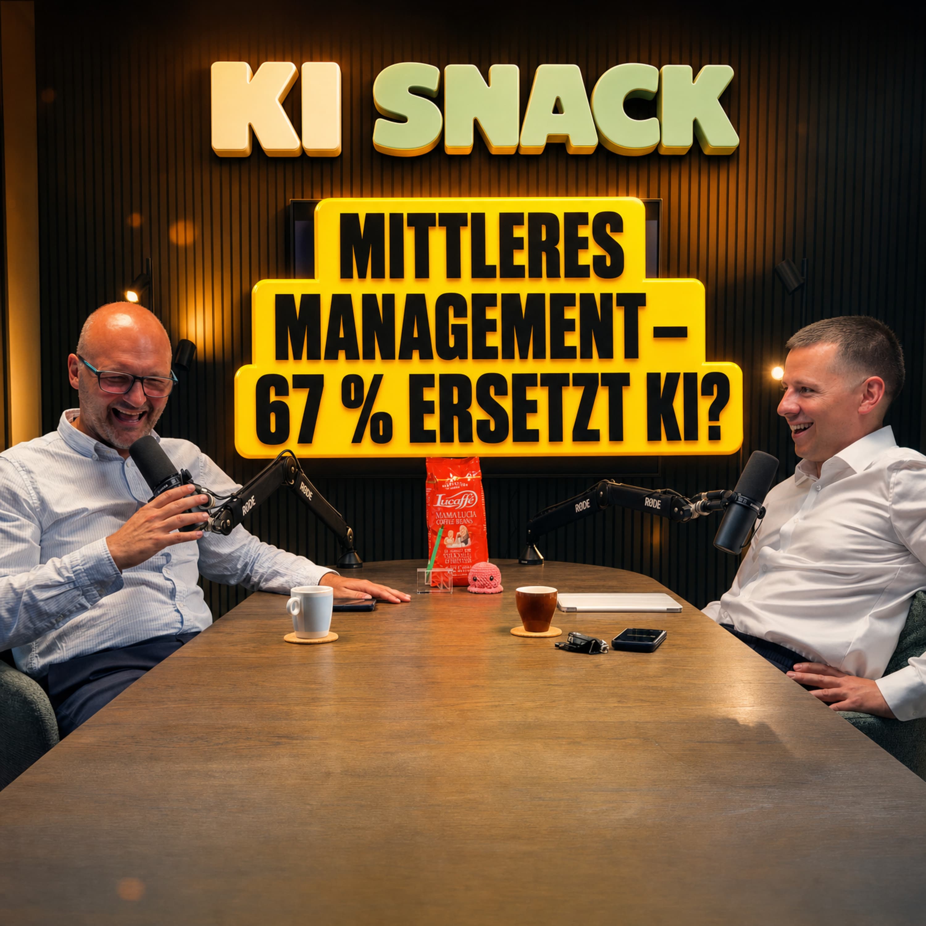 KI-Snack: Mittleres Management: 67 % ersetzbar — was Führungskräfte jetzt wirklich tun müssen